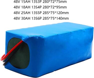 Велосипедний літій-іонний акумулятор, акумулятор для електровелосипеда 48V Водонепроникний ПВХ акумулятор Акумуляторна батарея для двигуна 200W 350W 500W 800W 950W 1000W 48V30AH XT60, 48V 15AH 18AH 25AH 30AH