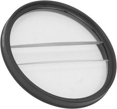 Фільтр телескопа Half Moon, фільтр спеціальних ефектів камери, подвійний Half Moon Glass розділений діоптрійний фільтр для дзеркальних фотокамер (82 мм)