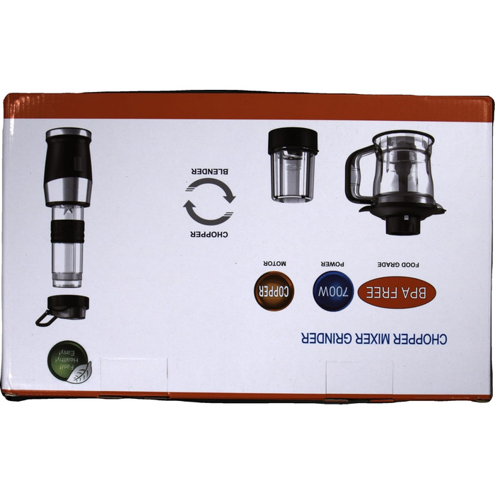 Блендер WAWORIO Smoothie Maker, блендер-міксер на 700 Вт, багатофункціональний блендер для смузі / м'ясорубка / дробарка для льоду