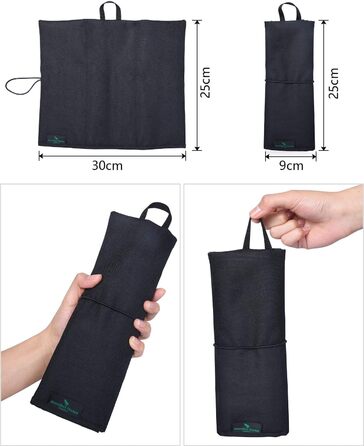 Столові прибори Рулон Чорний кемпінг Портативний намет Кілочки Сумка для перенесення Посуд Кухонний набір Палички для зберігання С