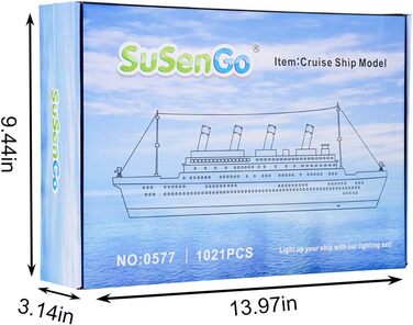 Конструктор SuSenGo, модель корабля "Титанік", 1021 деталь