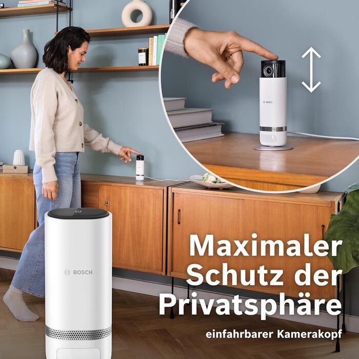 Внутрішня камера Bosch Smart Home Eyes II, внутрішня камера безпеки 1080p WiFi, сумісна з Storeo Alexa, лише рух