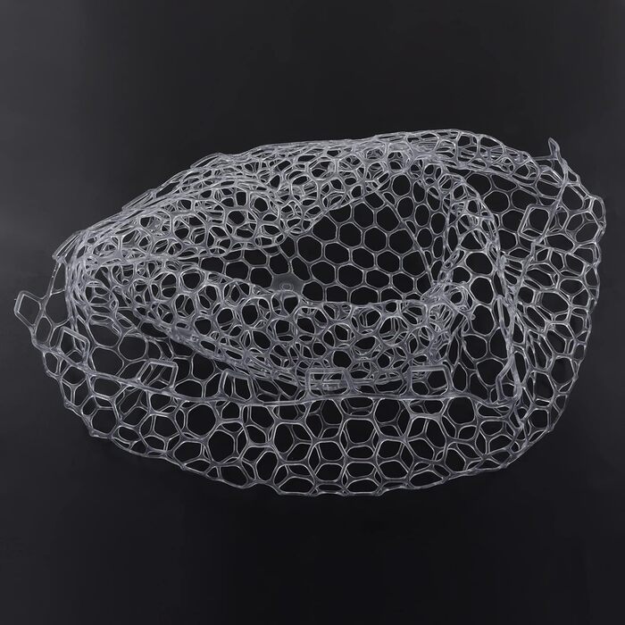 Рибальська сітка, запасна рибальська сітка 44 x 47 см, вбудована, м&39яка, гнучка, складна, без ручки, білий гумовий підсак для прісноводної та морської риболовлі