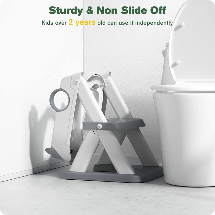 Покращений дитячий туалет для хлопчиків і дівчаток, дитяче сидіння для унітазу 2 в 1 зі сходами, розбризкувальною та протиковзкою