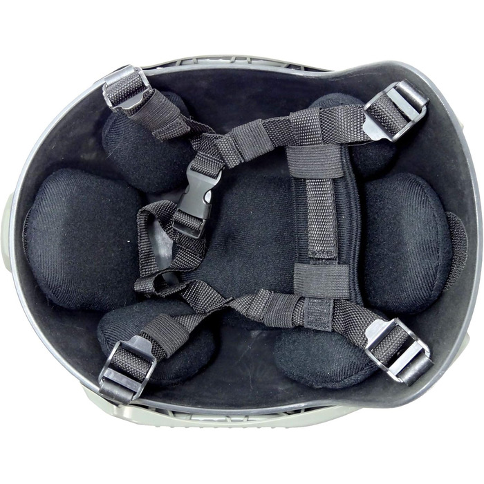 Тактичний шолом для пейнтболу MICH 2001 у стилі страйкболу з кріпленням для ПНВ та бічною планкою для страйкболу, чорний