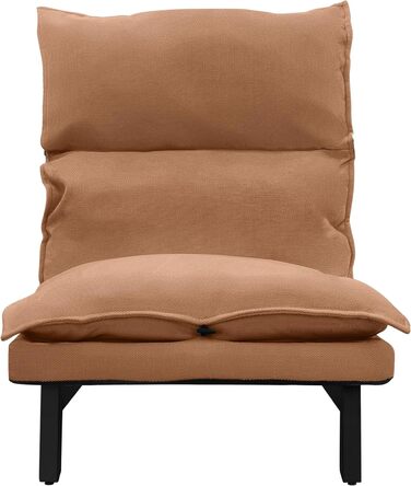 Підлогове крісло ML-Design коричневого кольору, м&39яке підлогове крісло, регульована спинка, лляний чохол, сталевий каркас, крісло для відпочинку, підлоговий диван, підлогове сидіння, підлогова подушка, крісло для релаксації, крісло для медитації, диван 