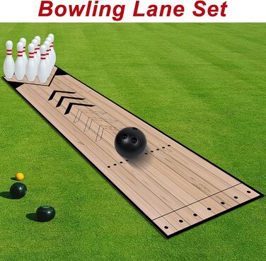 Міні-набір для боулінгу, набір для домашнього боулінгу в приміщенні/на вулиці, набір доріжок для боулінгу з доріжкою, набір кегель та куль, повний набір доріжок для боулінгу для родини та друзів