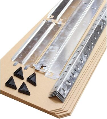 Посилений стелаж, Безболтовий стелаж, 200x100x30 см, Архівний стелаж, Посилений стелаж, Стелаж для зберігання, Стелаж для підвалу, Металевий стелаж, Стелаж для гаража, Стелаж для документів, 2 шт.