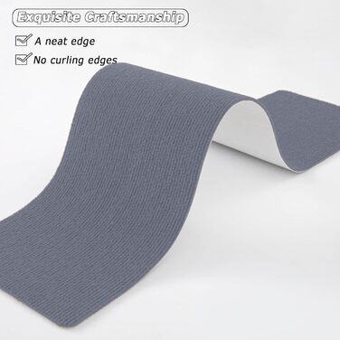 Сходинки для сходів 27 x 88 см, м&39який ворс, самоклеючі та протиковзкі, можна різати, багаторазові, 5 килимових сходинок, килимки для сходів для дітей та домашніх тварин, A