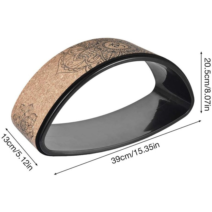 Колесо для йоги Windyday Natural Stretch Roller - нековзне, гнучке, витримує навантаження до 200 кг (еліпс)