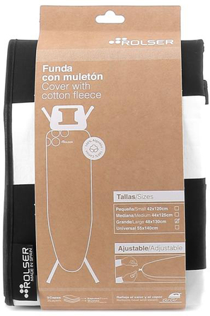 Чохол для прасувальної дошки Rolser Muleton Blanco/Negro 130 x 48 см (FUR003-2064)