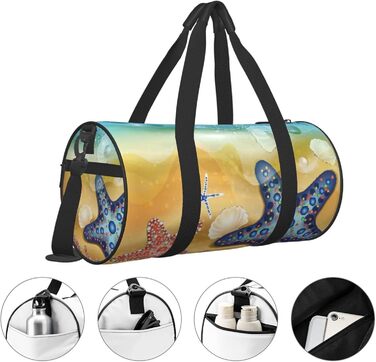 Дорожня сумка-циліндр з принтом, пляжна сумка, спортивна сумка для чоловіків та жінок