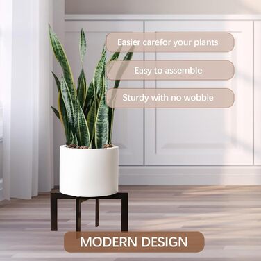 Підставка для рослин MUAEEOK для приміщень та вулиці, металева підставка для горщиків, сучасний тримач для рослин, ротанговий стілець для квітів, низька, коротка підставка для кімнатних рослин, підходить для рослин 12,7 - 30,5 см, чорна