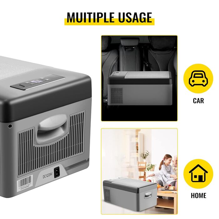 Портативний морозильний міні-холодильник електричний Cool Box, автомобільний Cool Box 15 л 98 x 320 x 260 мм Cool Box електричний 20 10 компресорний Cool Box, автомобіль, вантажівка, човен, будинок на колесах, кемпінг