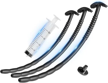 Набір уретральних дилататорів BDSMAGE, з шприцом, 25 см, силікон, стимуляція простати, діаметри 6,7,9 мм, 3 шт.