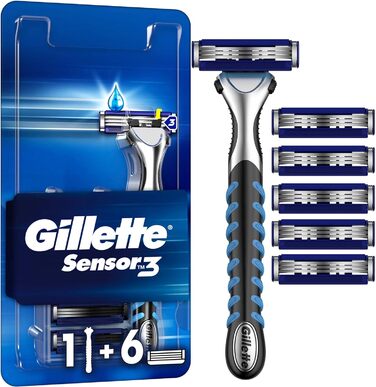 Чоловіча бритва Gillette Sensor3 6 змінних лез, чорна