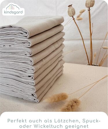 Муслінові пелюшки Kindsgard бежеві 70 x70 см - В упаковці 10 шт. - 100 бавовна - Дитячі муслінові тканини - Бавовняні пелюшки - Ід