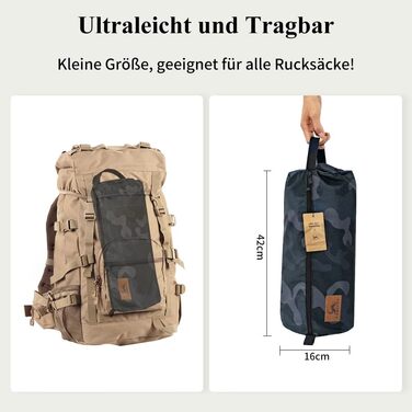Надлегке розкладне похідне ліжко 190x70 см з алюмінію, компактне кемпінгове ліжко, легке в установці, міцне кемпінгове ліжко для наметів, походів на свіжому повітрі, подорожей, пляжу - камуфляжно-чорне