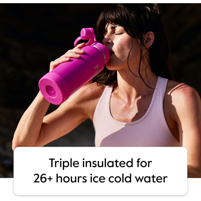 Виняткова якість, потрійна ізольована пляшка для води з нержавіючої сталі та міді, з кришкою з носиком, 1,8 л, Champion Blue Champ