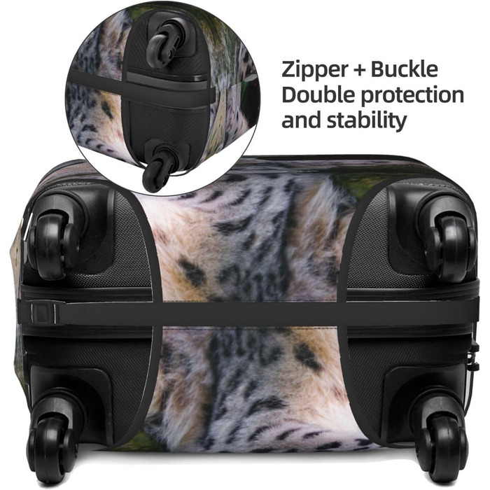 Чохол для валізи Schneeleopard, міцний захист для багажу розміром 45.7-81.3 см, чорний, великий розмір