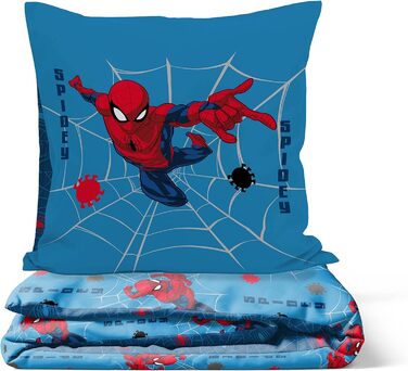 Комплект дитячої постільної білизни Marvel Spiderman Spidery Faces 100 бавовна односпальне ліжко 135x200 см - підодіяльник наволоч
