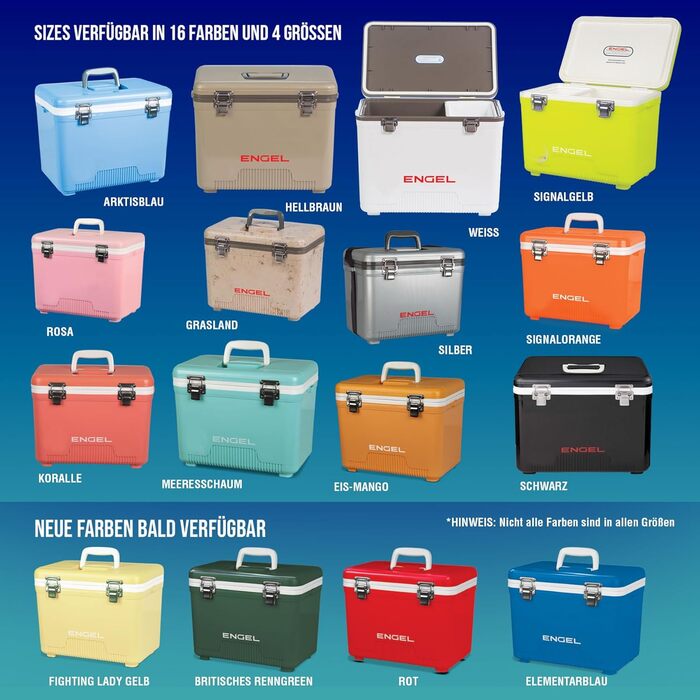 Холодильник ENGEL 13qt (12,3 літра) Герметичний, портативний, невеликий холодильник для кемпінгу, пікніків, походів, фестивалів - холодильник без електрики для чоловіків та жінок, 38 x 25,4 x 28,5 см, білий