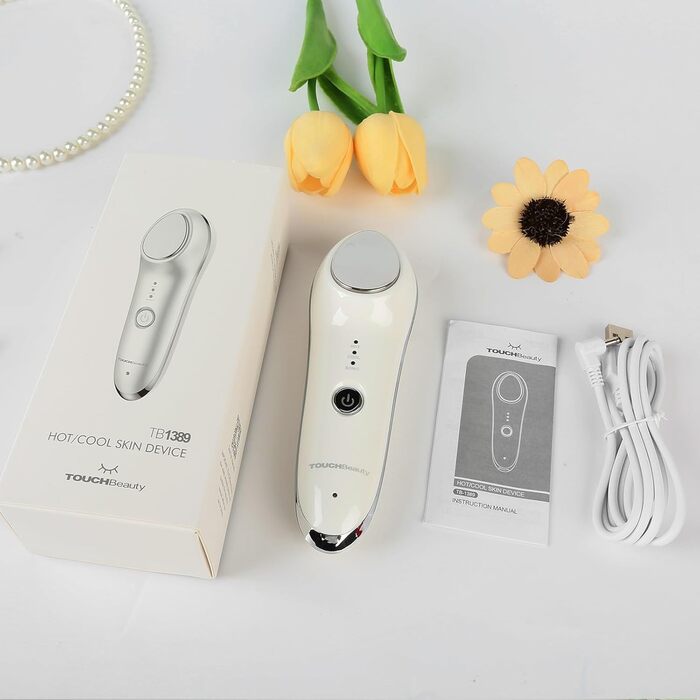 Гарячий і холодний масажер для обличчя з функцією вібрації, косметичний пристрій для видалення зморшок масаж обличчя для догляду за обличчям проти старіння AG-1389EU