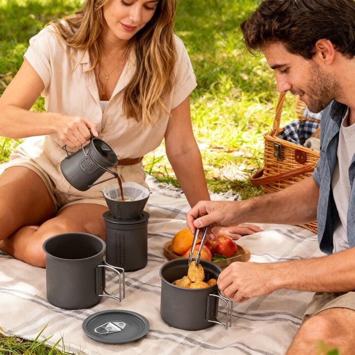 Звичайна кемпінгова кружка кемпінгова кружка 9,4 см, універсальна сумісність Портативна алюмінієва кавова кружка зі складною ручкою, складна чашка для води для походів, пригод, риболовлі, L