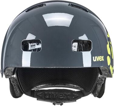 Міцний велосипедний шолом для дітей - індивідуальне регулювання розміру - оптимізована вентиляція 51-55 см dirtbike сіро-лаймовий,