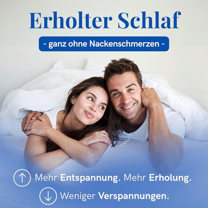 Ортопедична подушка для підтримки шиї, подушка з піни з ефектом пам&39яті, ергономічна подушка для шиї від болю в шиї, підходить для сну на спині, животі та на боці - в комплекті чохол (подушка)