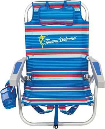 Розкладний пляжний стілець Tommy Bahamas, модель 2024 (синій)