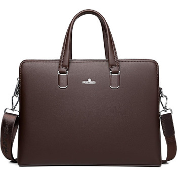 Чоловіча ділова сумка FSD.WG, водонепроникний шкіряний портфель, сумка для ноутбука на плече для бізнесу, школи, подорожей, знімни