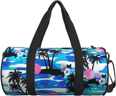 Дорожня сумка-циліндр з пальмовим принтом, спортивна сумка для чоловіків та жінок, сумка-мішок, спортивна сумка