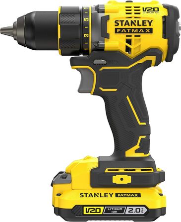 Двошвидкісний акумуляторний дриль-шуруповерт Stanley FatMax 18 В SFMCD720D2K (2,0 Ач, макс. крутний момент 80 Нм, безщітковий двиг