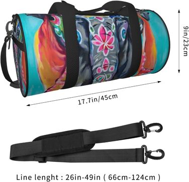 Дорожня сумка-циліндр з художнім принтом слона, спортивна сумка для чоловіків та жінок, сумка-мішок, спортивна дорожня сумка