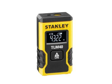 Лазерний далекомір STANLEY TLM40 (до 12м, чорний дисплей з білим текстом, вимірювання однією кнопкою, метрична та дюймова системи) STHT77666-0