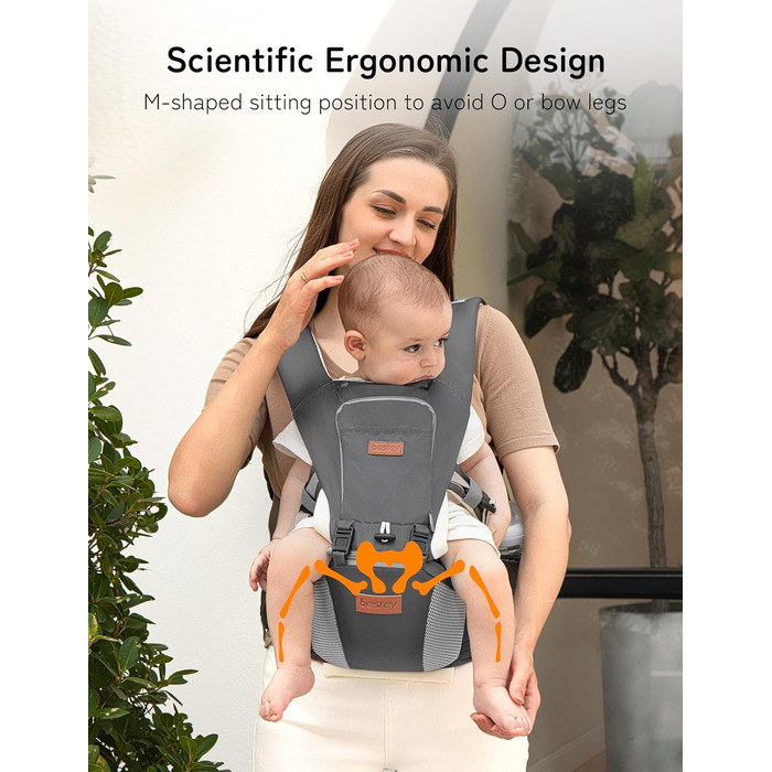 Переноска від 6 місяців besrey переноска вперед, сидіння на стегнах дитини, переноска, ремінь для перенесення, допомога для перене
