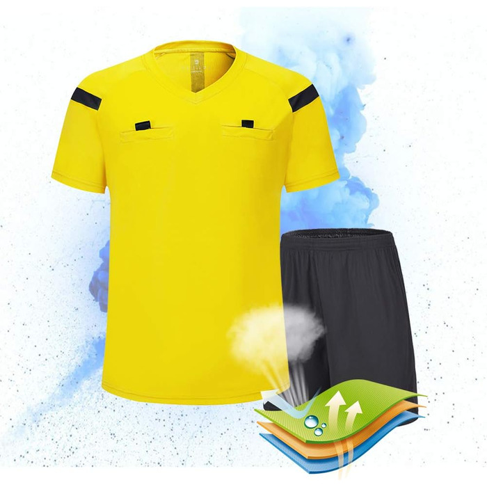 Чоловіча суддівська майка SHINESTONE, для футболу, з короткими рукавами Жовта M