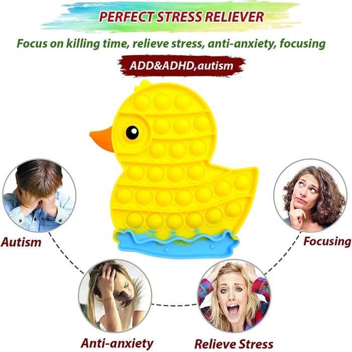 Сенсорна непосидюча іграшка, силіконова іграшка для зняття стресу, іграшка для пальців для зняття тривоги Аутизм СДУГ Особливі пот