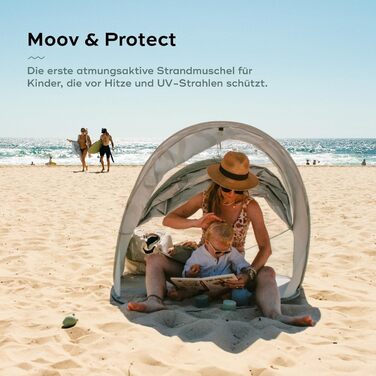 Пляжний намет Babymoov Moov & Protect Пляжний намет Ігровий намет Захист від ультрафіолету 50 Розкладна система Москітна сітка 91 x 150 x 109 см