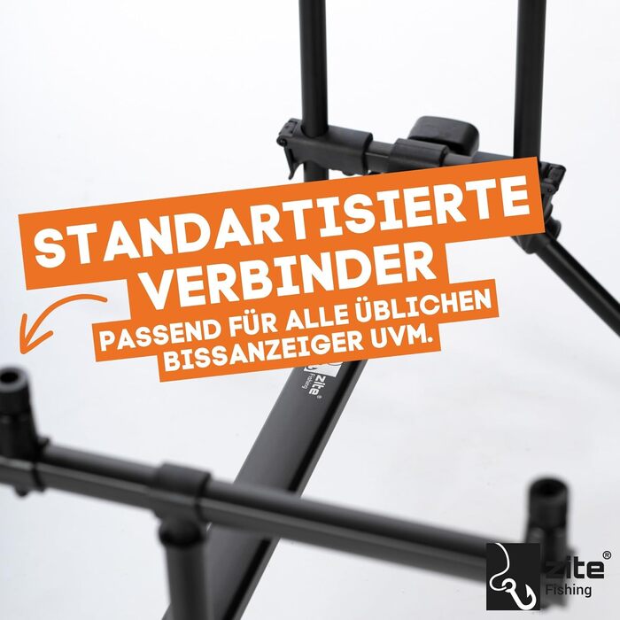 Підставка для вудки Zite на 3 вудки - алюмінієва підставка для вудки та рибальський стійла з сумкою для лову коропа, тримач для вудки, рибальська підставка, підставка для вудки для риболовлі, підставка для вудки на 3 вудки, підставка для вудки