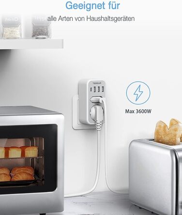 Подвійна вилка для розетки USB, багаторозеткова розетка з 4 вилками живлення USB, адаптер для розетки 2-місний вилка з USB, багато