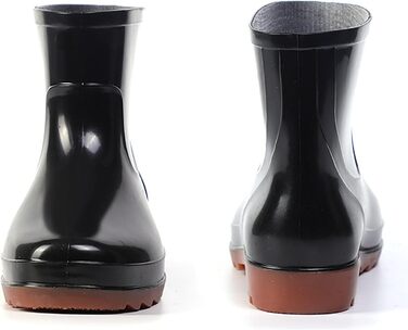 Чоловічі чорні водонепроникні гумові чоботи для саду, чоловіче дощове взуття, гумові черевики, чоловіче взуття 13 (коричневий, 40)