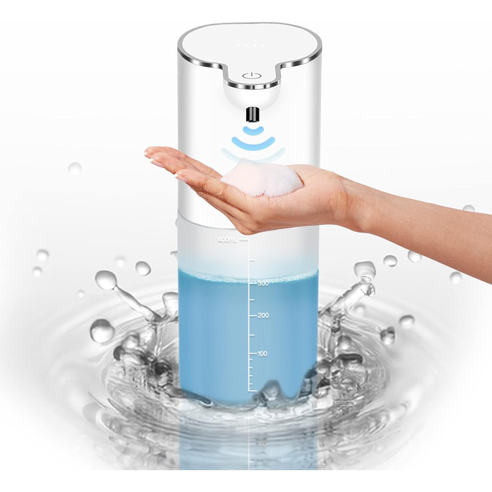 Автоматичний настінний дозатор мила AIBISTAR, індуктивний безконтактний дозатор рідини на 400 мл, регульований перемикач на 4 пере