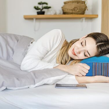 Гречана подушка, гречана подушка для шиї на блискавці (синя)