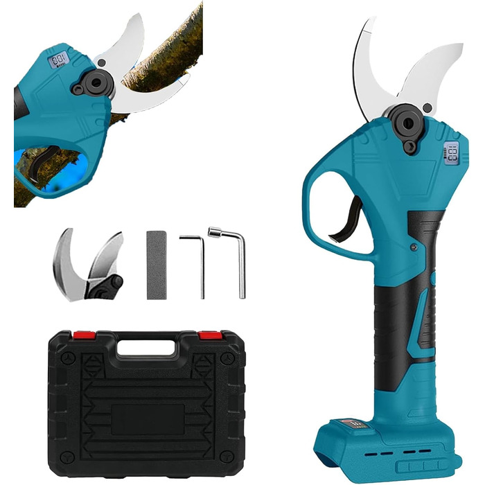 Професійні акумуляторні сучкорізи, сумісні з акумуляторами Dewalt 18V (акумулятор не входить до комплекту), з РК-дисплеєм та імпортними сталевими лезами SK5. Для гілок, кущів та стовбурів.