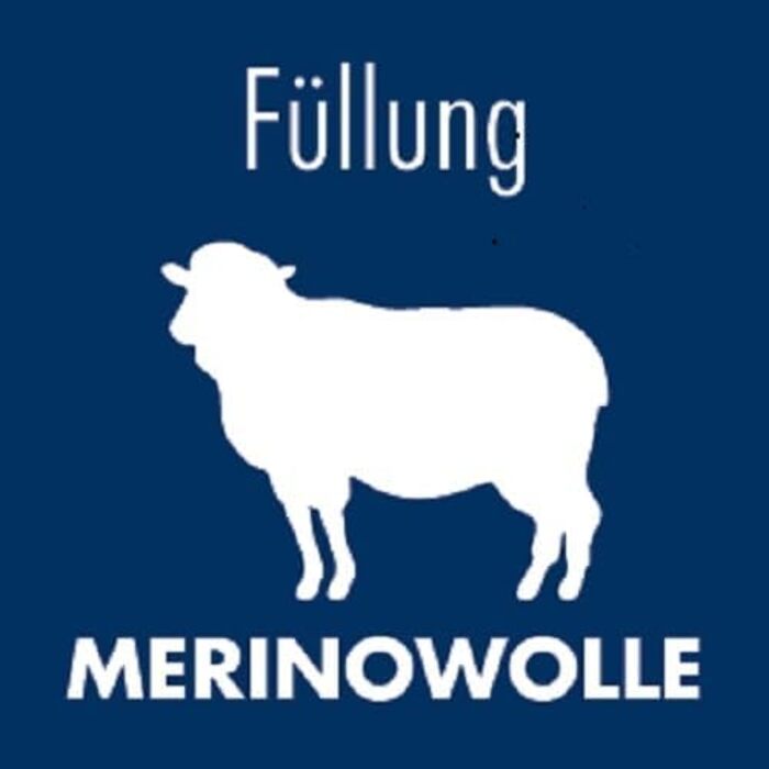 Подушка Irisette з мериносової вовни 40x80 см, наповнювач 100 натуральна вовна, клімат-регулювання, бавовняний чохол, сертифікована Oeko-Tex, вироблено в Німеччині 40 x 80