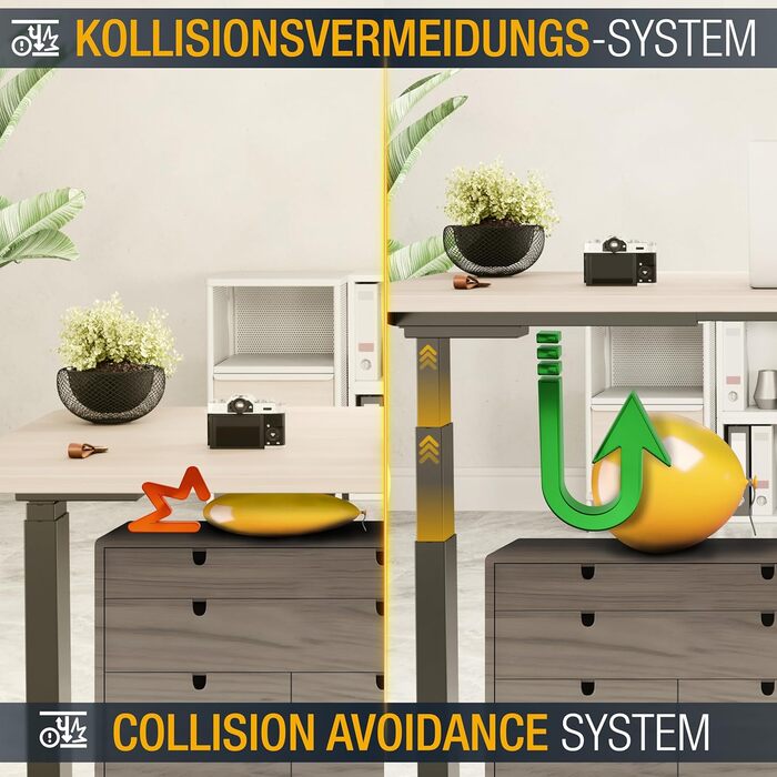 Електричний стіл з регулюванням висоти WM0623-B Каркас офісного столу з 2 двигунами (без стільниці) Комп&39ютерний стіл Каркас офісного робочого столу Чорний каркас столу з регулюванням висоти Wm0623-b (V)