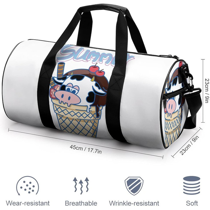 Дорожня сумка-рюкзак Весела корова з мультяшним дизайном для чоловіків та жінок, спортивна сумка, сумка для подорожей