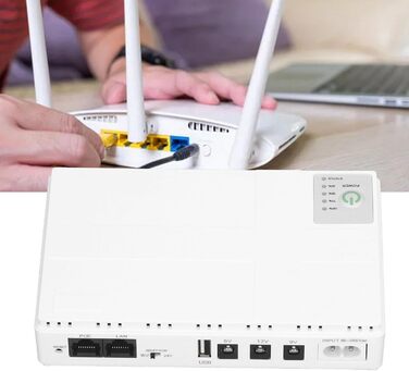 Міні-UPS акумулятор резервного живлення 8800/10400 mAh, 5V, 9V, 12V, безперебійне живлення для камер, роутерів, модемів, резервне живлення 85-265V, 8800 mAh (Європейська вилка)
